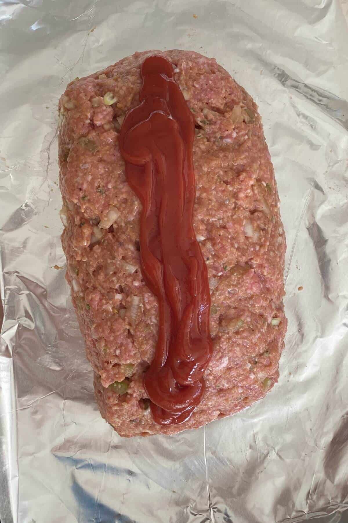 An unbaked mom's meatloaf.