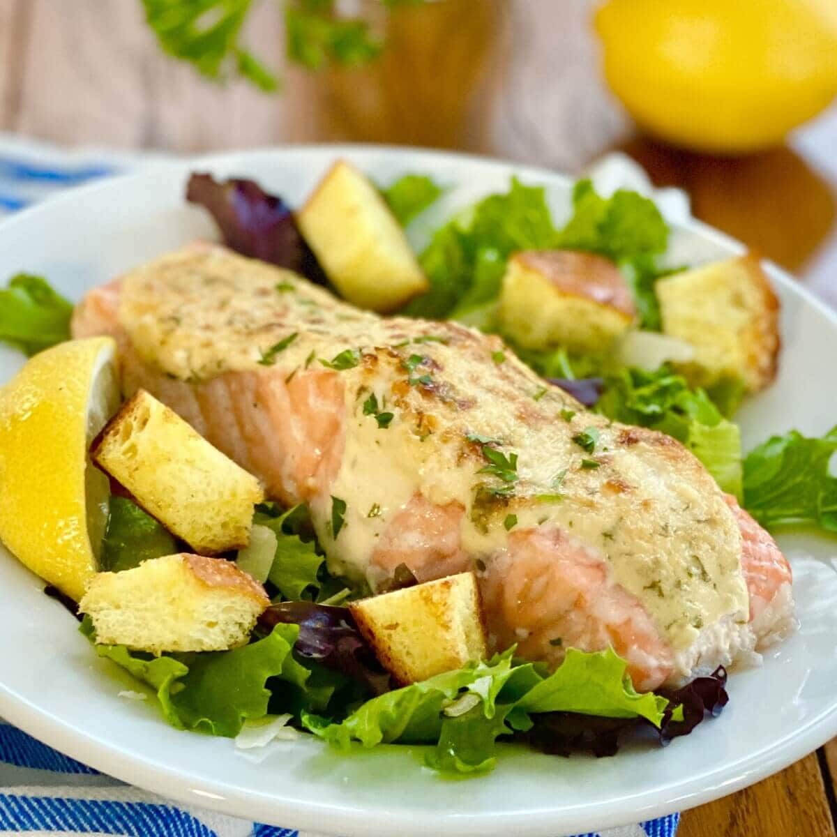 Roasted Salmon Caesar