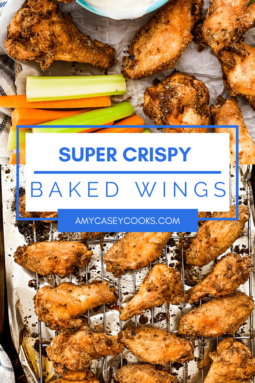 crispy chicken wings baked in the oven.