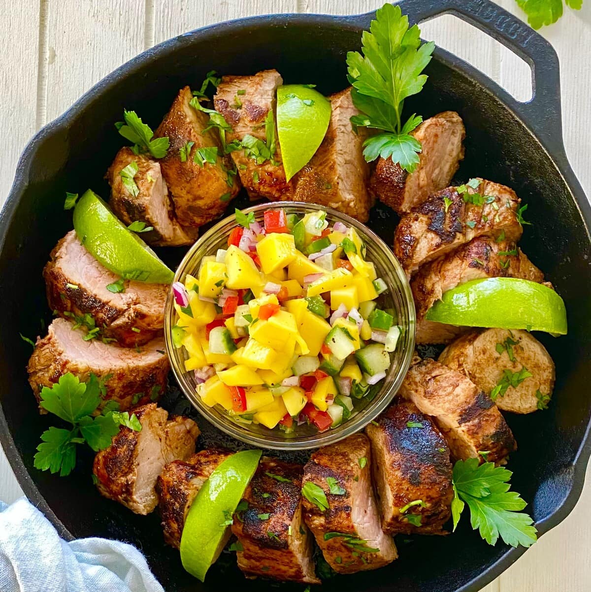 Pork Tenderloin with Mango Salsa (Easy 30 Minute Dinner)