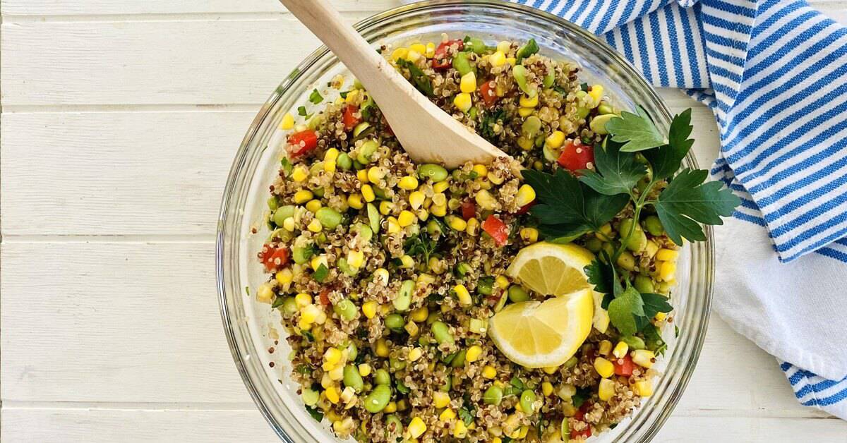 Tricolor Quinoa Salad Recipe with Sesame Vinaigrette