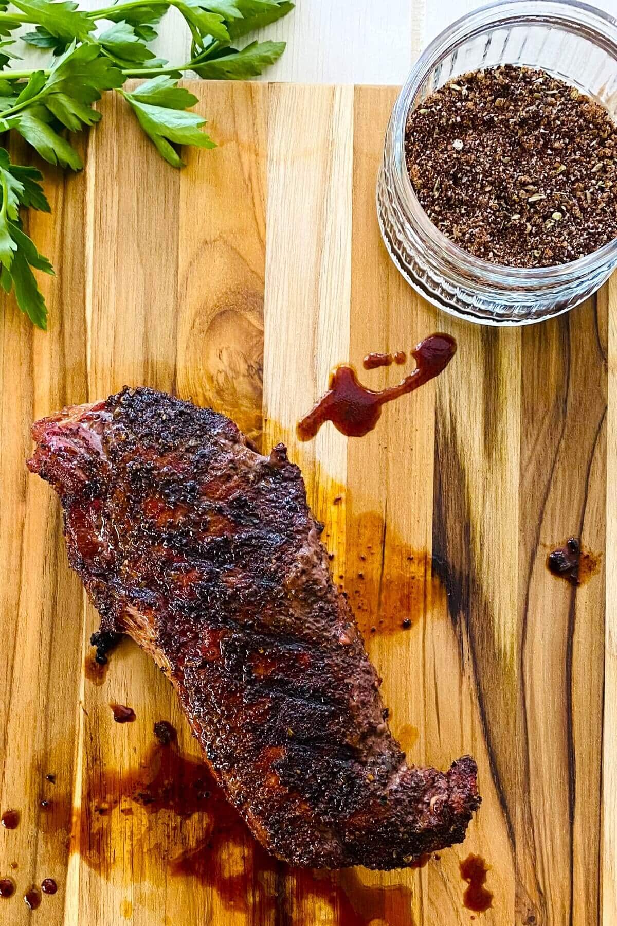 1 coffee rubbed steak.