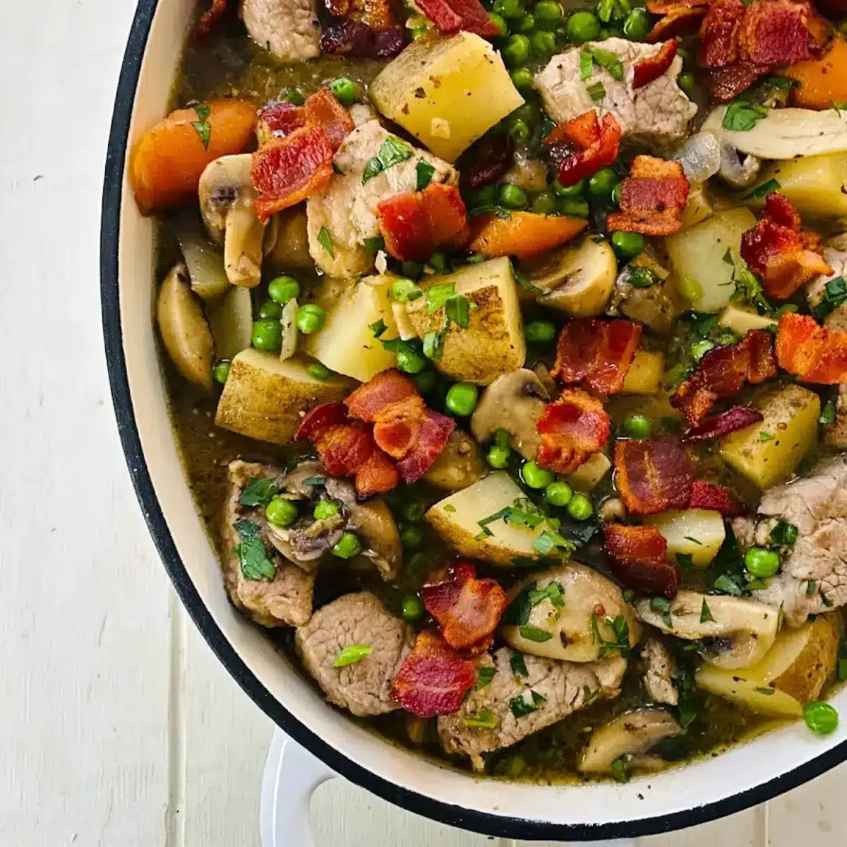 Pork Tenderloin Stew Recipe with Bacon