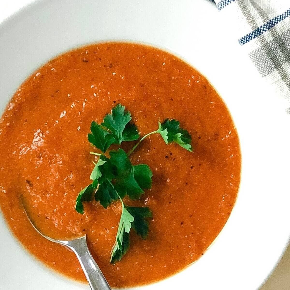 Tomato Bisque with Basil