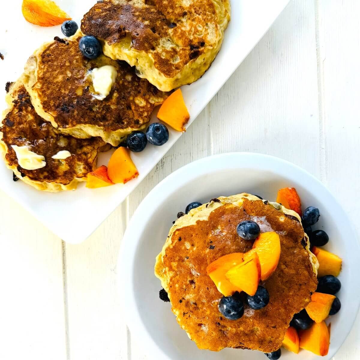 Banana Cottage Cheese Pancakes