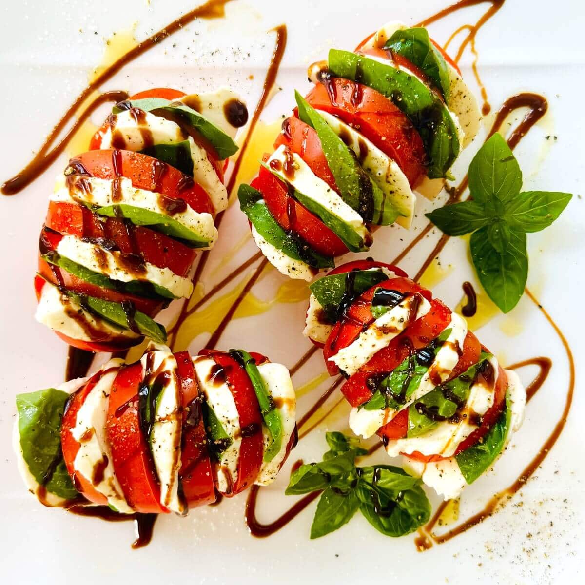 Stuffed Tomato, Mozzarella and Basil Caprese Salad