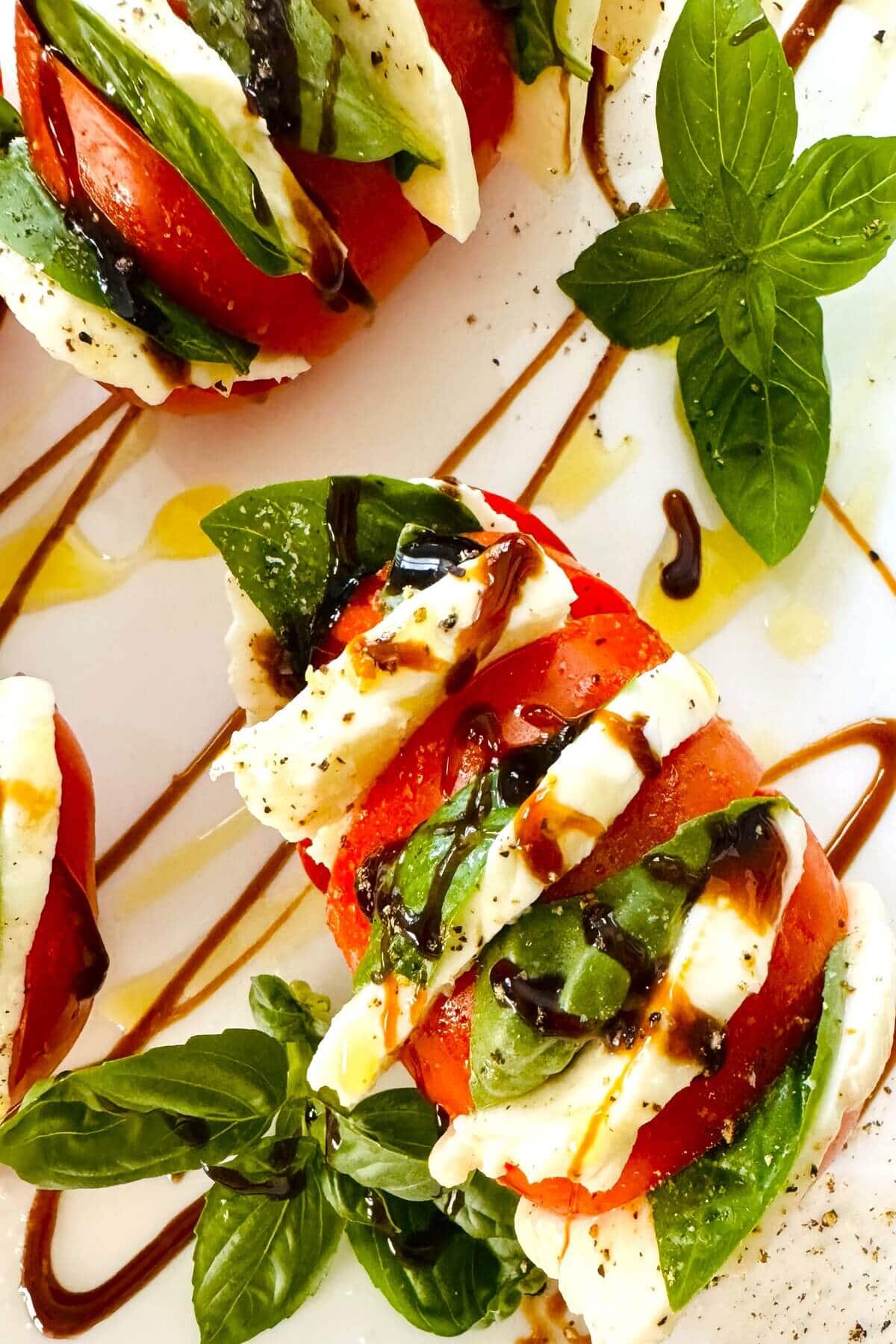 a simple caprese tomato.