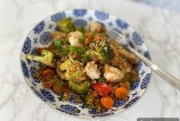 Sweet and Sticky Honey Sesame Chicken with Vibrant Veggies