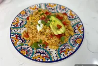 Cheesy Slow Cooker Chicken Enchilada Pasta