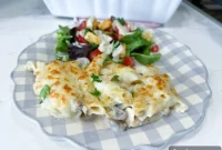 Creamy Chicken Mushroom Pasta Bake