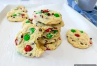 Easy Cake Mix M and M Chocolate Chip Cookies