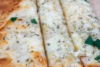 Pillowy Cheesy Garlic Crescent Bread