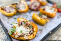 Sheet Pan Stuffed Bell Pepper Bake
