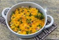 Creamy Ham Broccoli Cauliflower Bake
