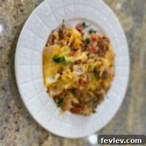 Delicious Turkey Stuffed Cabbage Skillet, a hearty one-pot meal perfect for quick dinners.