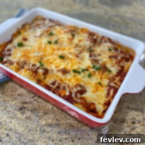 Hearty Lasagna Casserole with Italian Sausage and Melted Cheese