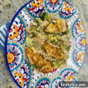 Delicious Chicken Broccoli and Rice Skillet ready to serve