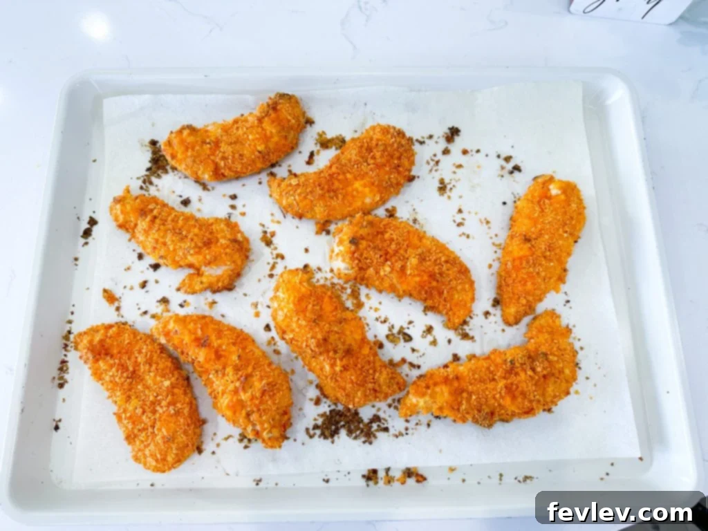 Bold Doritos Crispy Tenders 10 Golden brown Dorito chicken tenders fresh out of the oven