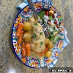 Delicious Green Chili Ranch Chicken with Potatoes & Carrots in a Slow Cooker