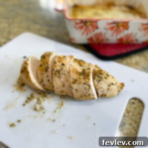 Perfectly marinated Italian chicken breast, ready for cooking