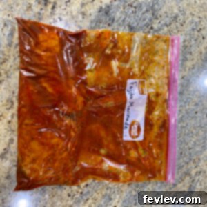 Zesty Fajita Chicken Marinade 2 Delicious chicken marinated for fajitas, ready to be cooked.