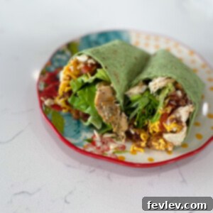 Delicious Chicken Club Wraps with fresh ingredients