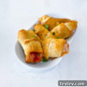 Delicious Pizza Crescent Pockets baked to golden perfection.