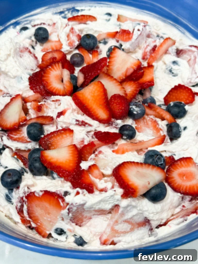 perfectly creamy fruit salad