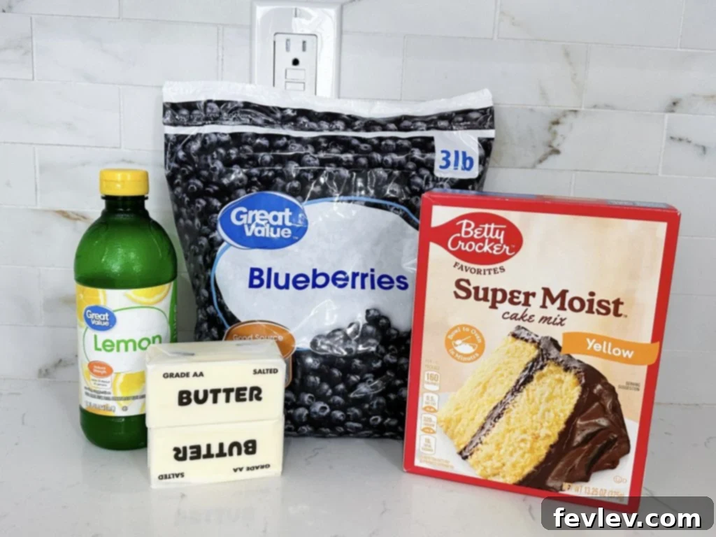Irresistible Blueberry Crumble Cake 3 Ingredients for Blueberry Crumble Cake recipe