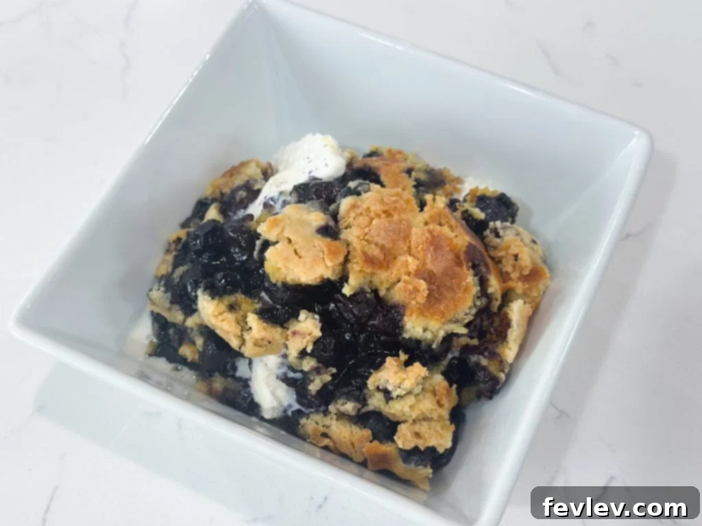 Irresistible Blueberry Crumble Cake 5 Close up of a slice of Blueberry Crumble Cake