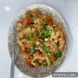 Delicious Teriyaki Chicken, Veggies, and Rice in a skillet
