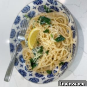 Vibrant Lemon Spinach Pasta with a creamy sauce