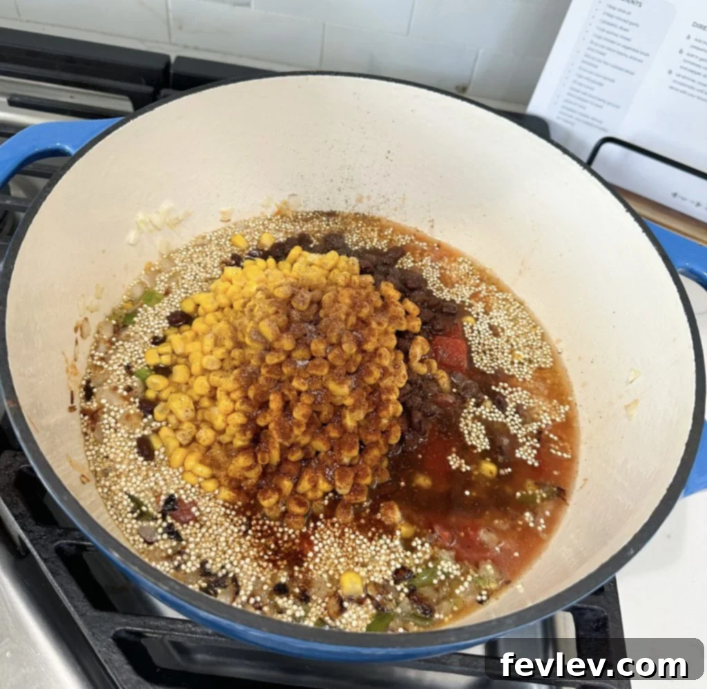 Easy Mexican Quinoa 4 one-pot mexican quinoa