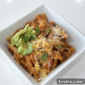 One-Pot Ground Turkey Pasta - close up of dish