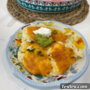 Delicious Low Carb Salsa Verde Chicken Casserole baked to golden perfection