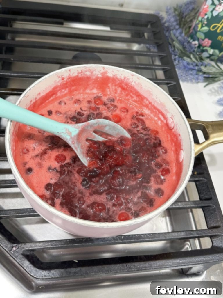 Homemade Cranberry Sauce with a hint of orange zest