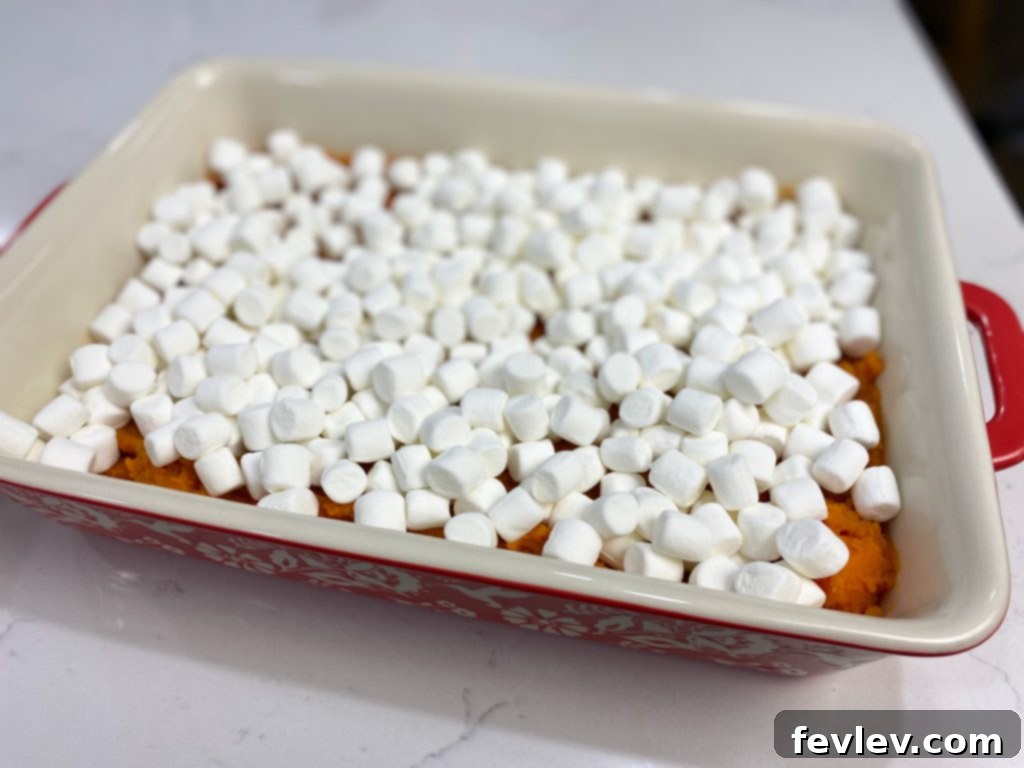Individual ingredients for Sweet Potato Casserole with Marshmallows laid out
