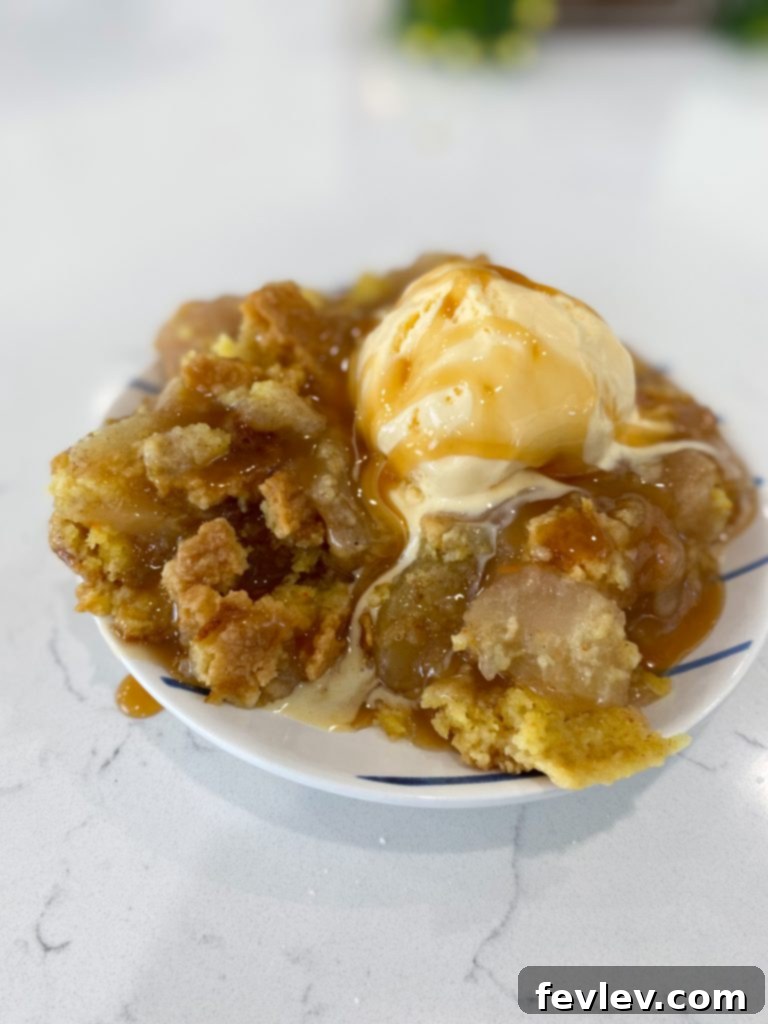 Rustic Apple Crumble Bake 3 Preparing Apple Dump Cake layers in a baking dish before baking