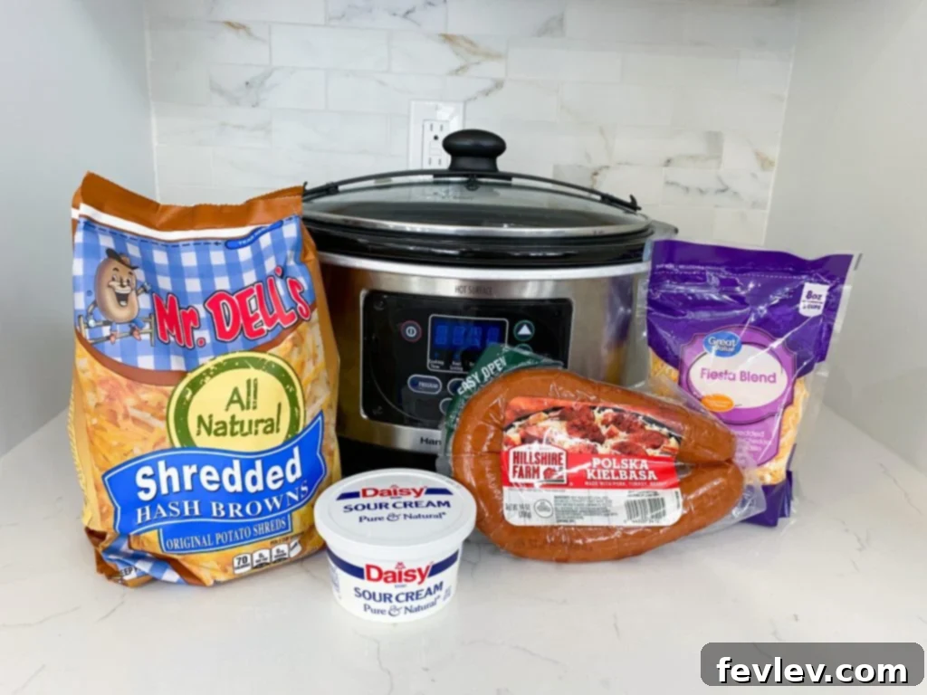 A golden-brown Slow Cooker Hash Brown Casserole, freshly cooked and bubbling with cheese, ready to be served for a delightful breakfast.