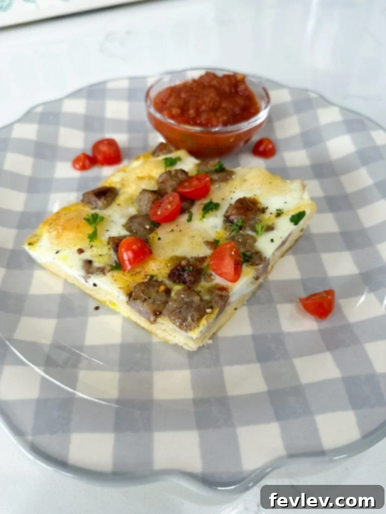 Delicious Crescent Roll Sausage Egg Casserole, a perfect breakfast bake for the whole family