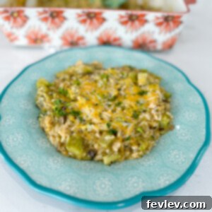 Finished Chicken and Rice Casserole with Broccoli, ready to serve.