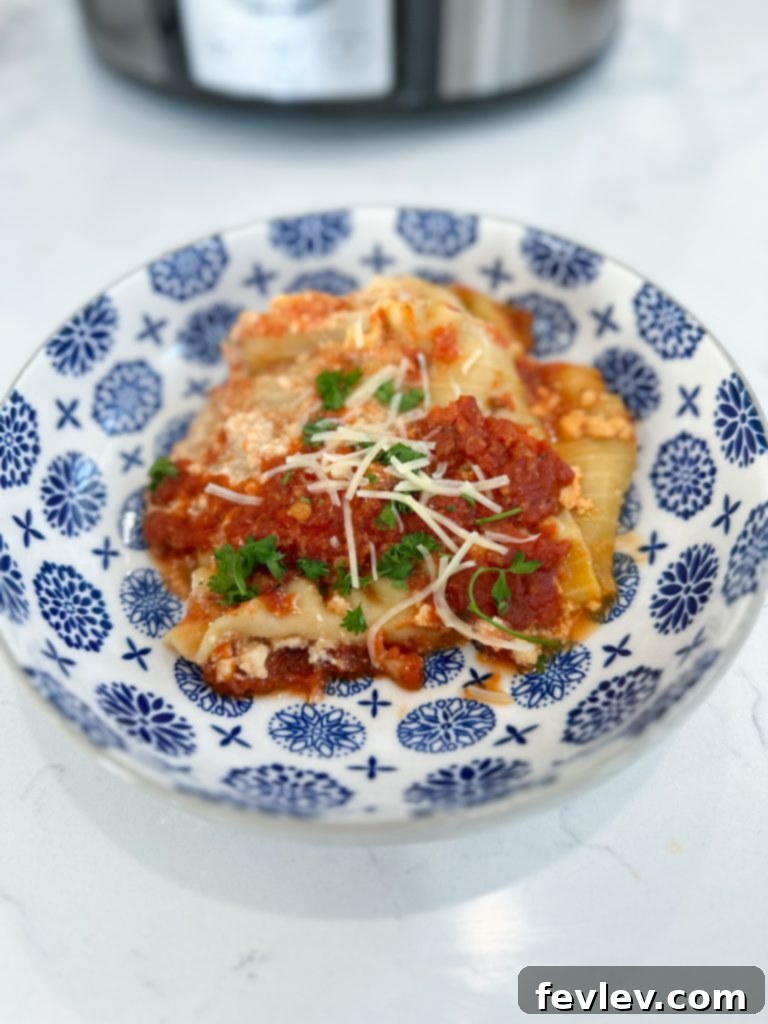 No-Fuss Slow Cooker Vegetarian Lasagna 4 various ingredients laid out for slow cooker vegetarian lasagna