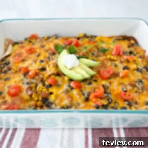 Delicious Black Bean Enchilada Casserole