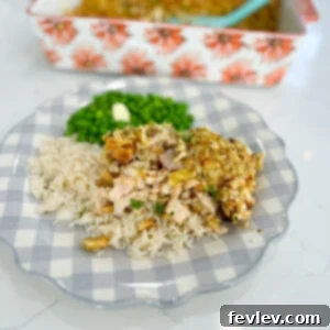 Chicken Cordon Bleu Casserole in a dish