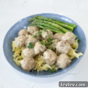 Classic Swedish Meatballs with a rich, creamy gravy served over pasta