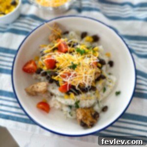 Delicious Skillet Chicken and Black Beans, a quick and easy Tex-Mex dinner