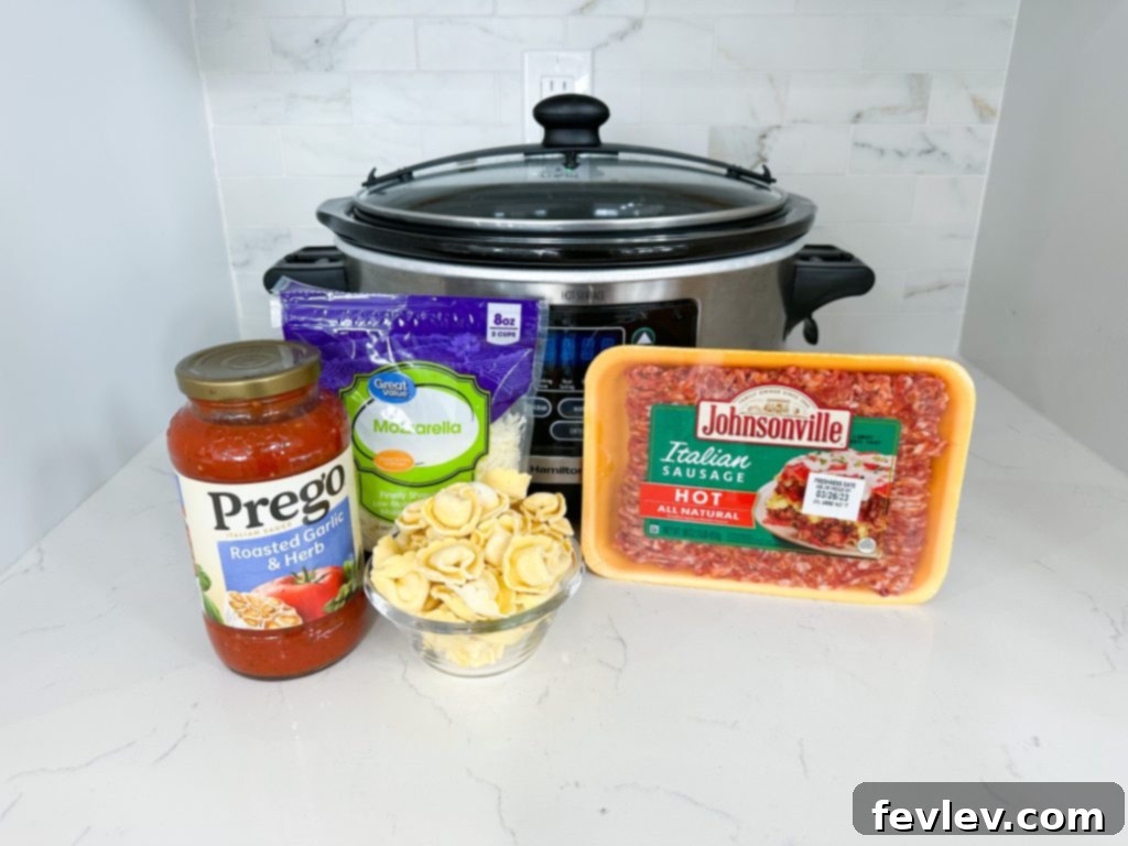 The Ultimate Slow Cooker Sausage Tortellini Bake 2 Delicious Slow Cooker Sausage Tortellini Lasagna ready to be served