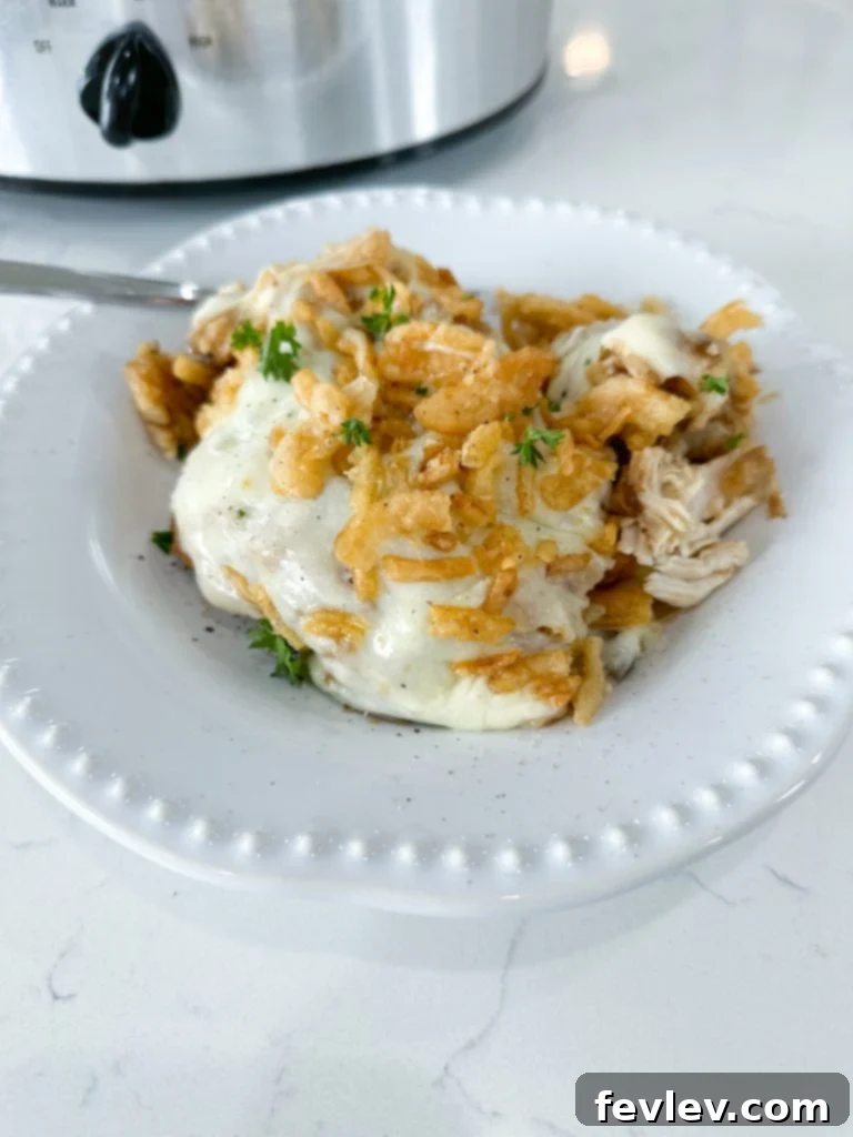 A collection of ingredients for French Onion Chicken laid out on a counter, including raw chicken, sliced yellow onions, bags of rice, packets of soup mix, canned soups, and cheese slices.