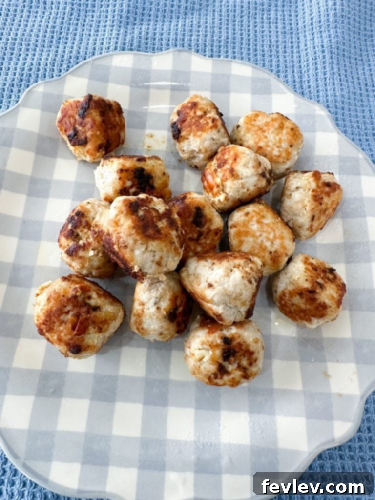 Forming Greek Turkey Meatballs