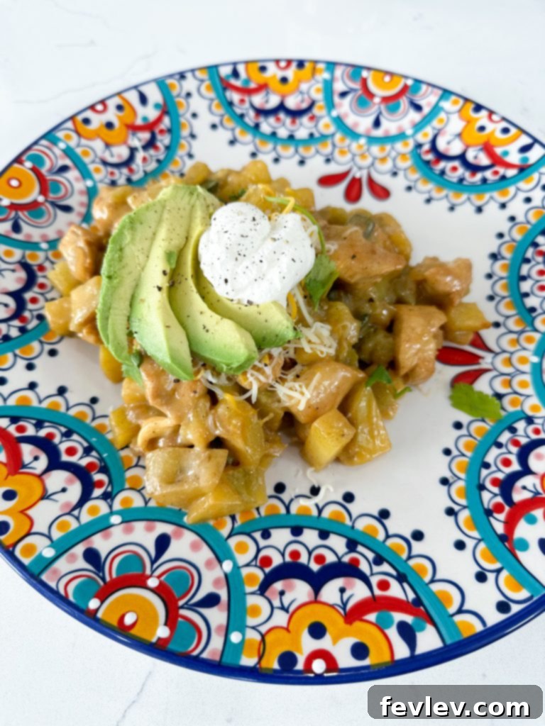 close-up of ingredients for green chile chicken with potatoes